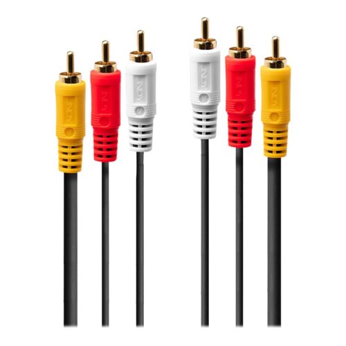 LINDY Audio Video Cable 3xPhono 10m 3xRCA 1xV/2xA m/m goldplated