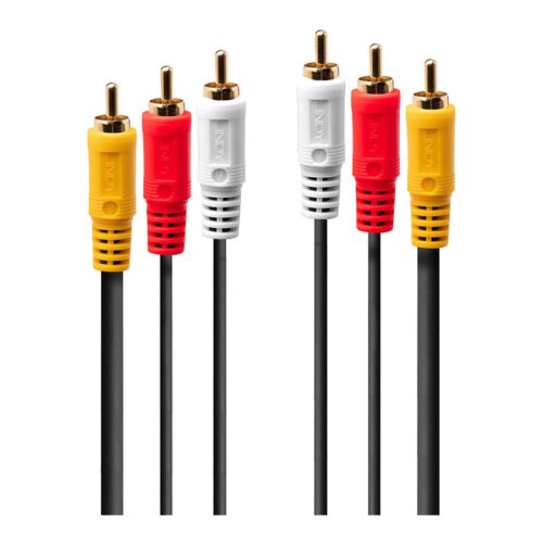LINDY Audio Video Cable 3xPhono 2m 3xRCA 1xV/2xA m/m gold