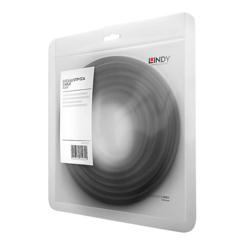 LINDY Basic Cat.6 U/UTP Cable Black 0.3m