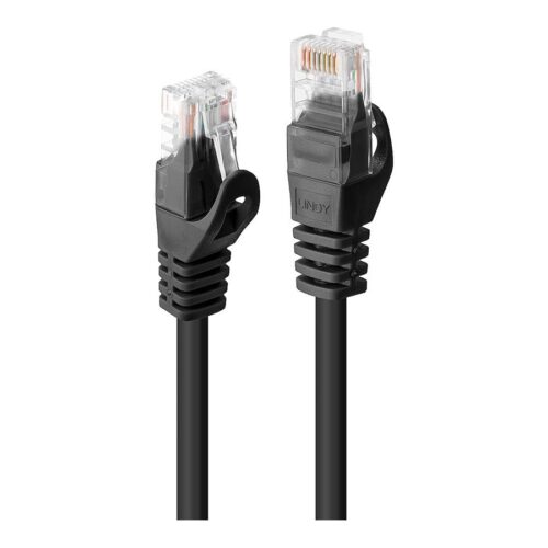 LINDY Basic Cat.6 U/UTP Cable Black 0.5m
