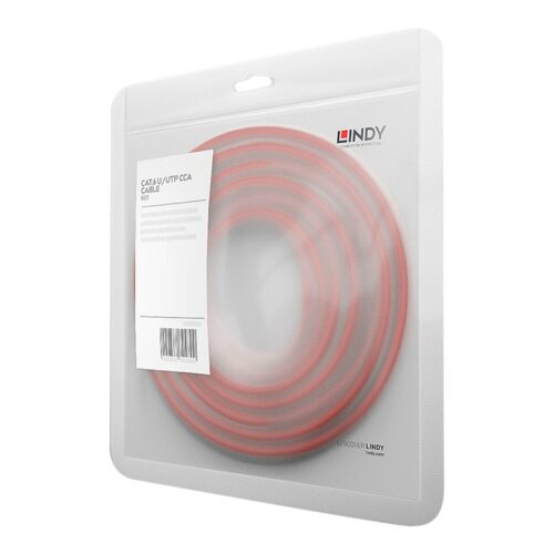 LINDY Basic Cat.6 U/UTP Cable Red 10m