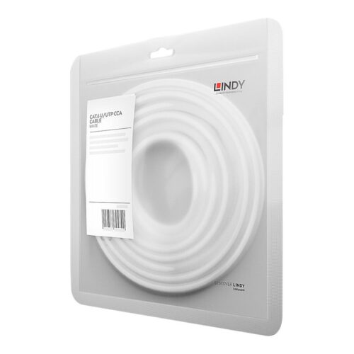 LINDY Basic Cat.6 U/UTP Cable White 1m