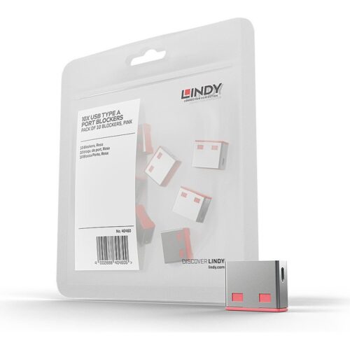 LINDY Bloqueurs de ports USB 10 pièces Rose