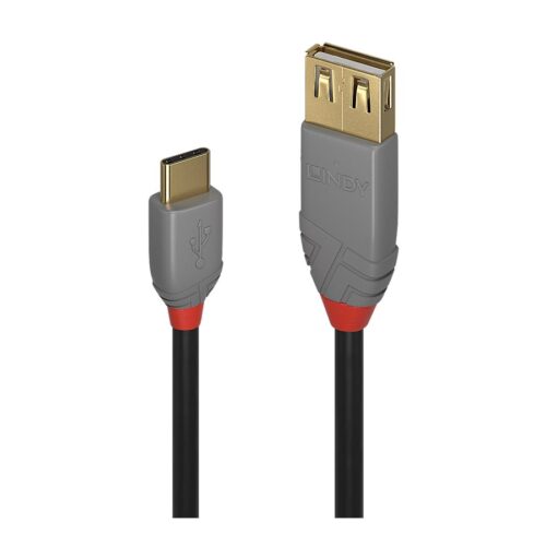 LINDY Câble Adaptateur USB 2.0 Type C vers A Anthra Line 0.15m