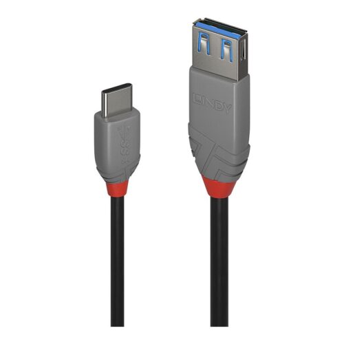 LINDY Câble Adaptateur USB 3.1 Type C vers A Anthra Line 0.15m