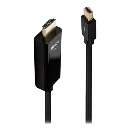 LINDY Câble Mini DisplayPort vers HDMI 4K30 DP:passif 1m