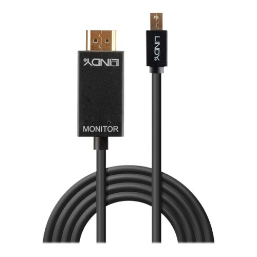 LINDY Câble Mini DisplayPort vers HDMI 4K30 DP:passif 2m