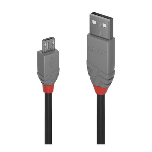 LINDY Câble USB 2.0 type A vers Micro-B Anthra Line 0.2m