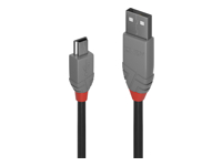 LINDY Câble USB 2.0 type A vers Mini-B Anthra Line 0.5m