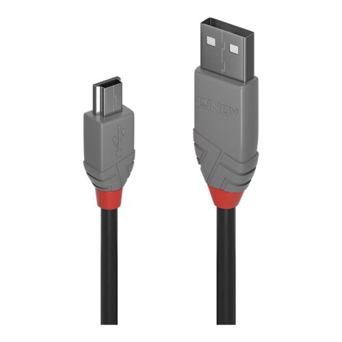 LINDY Câble USB 2.0 type A vers Mini-B Anthra Line 1m