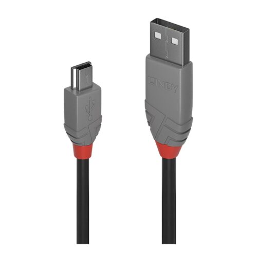 LINDY Câble USB 2.0 type A vers Mini-B Anthra Line 2m
