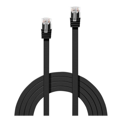LINDY Cat.6 Flat Ribbon Patch Cable Black 5m Without Shielding