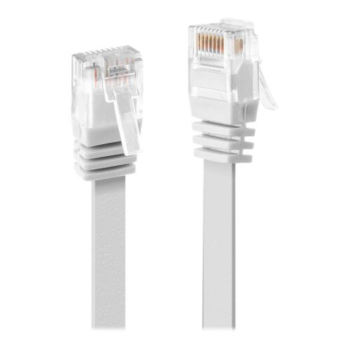 LINDY Cat.6 Flat Ribbon Patch Cable White 1m Without Shielding