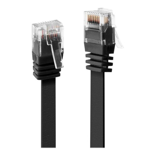 LINDY Cat.6 Flat ribbon-Patchcable black 10m without shielded