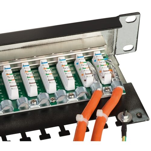 LINDY Cat.6 Patchpanel 24p STP 1U black