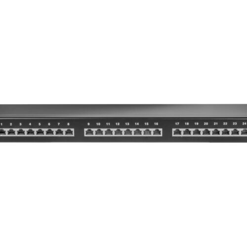 LINDY Cat.6 Patchpanel 24p STP 1U black