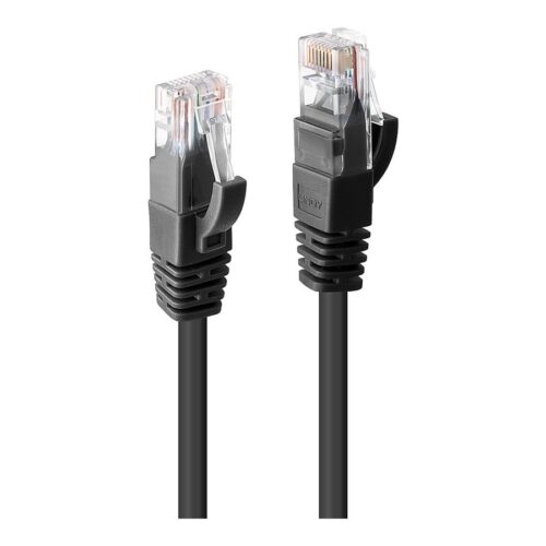 LINDY Cat.6 U/UTP Cable Black 0.3m