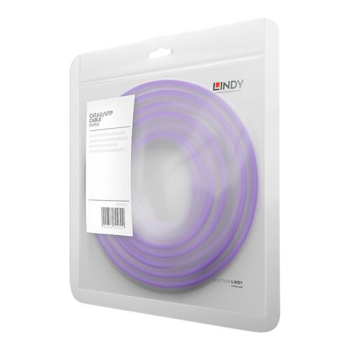 LINDY Cat.6 U/UTP Cable Purple 5m Colour Code ANSI/TIA 568C