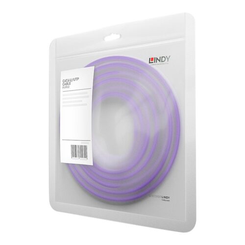 LINDY Cat.6 U/UTP Cable Purple 7.5m Colour Code ANSI/TIA 568C