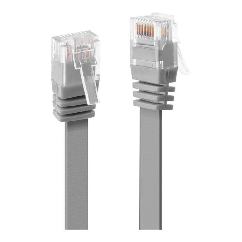 LINDY Cat.6 U/UTP Flat Cable 5m Grey