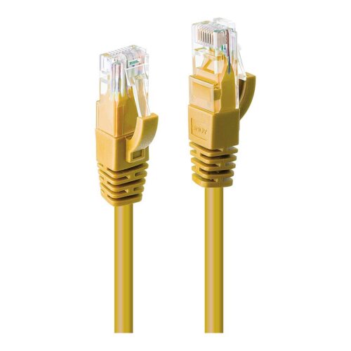 LINDY Cat.6 UTP Cable Yellow 0.5m