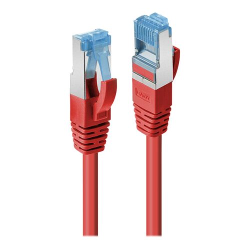 LINDY Cat.6A S/FTP Cable Red 1m