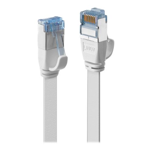 LINDY Cat.6A U/FTP Flat Patch Cable white 0.3m