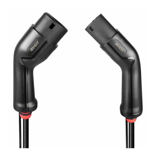 LINDY charging cable for e-vehicles Type 2 22kW 5m