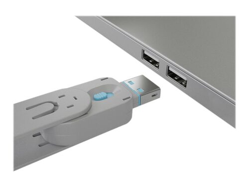 LINDY Clé USB et 4 bloqueurs de ports USB Bleu - Boutique Swebetech