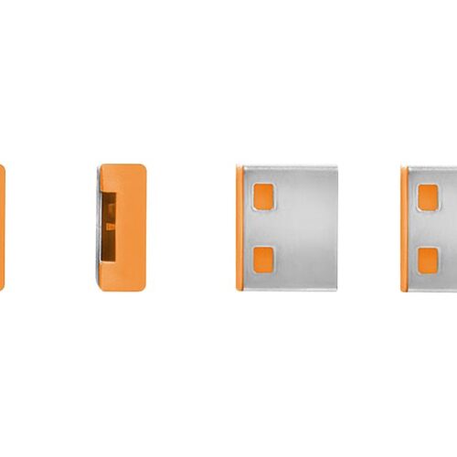 LINDY Clé USB et 4 bloqueurs de ports USB Orange