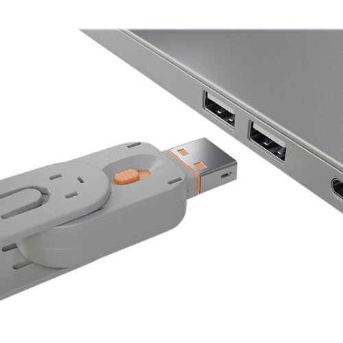 LINDY Clé USB et 4 bloqueurs de ports USB Orange