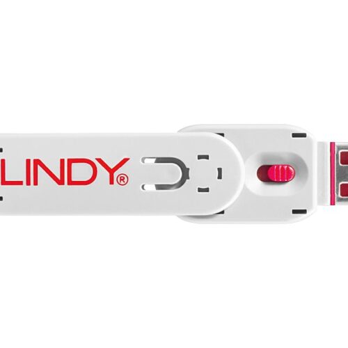 LINDY Clé USB et 4 bloqueurs de ports USB Rose