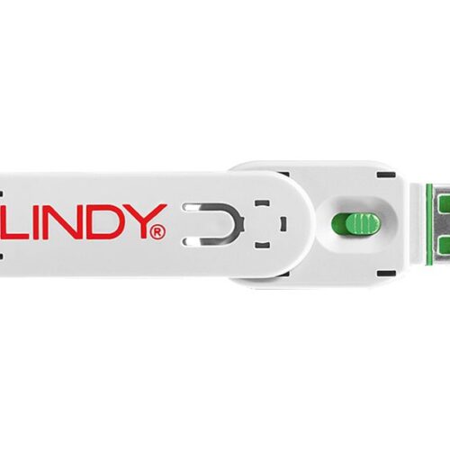 LINDY Clé USB et 4 bloqueurs de ports USB Vert