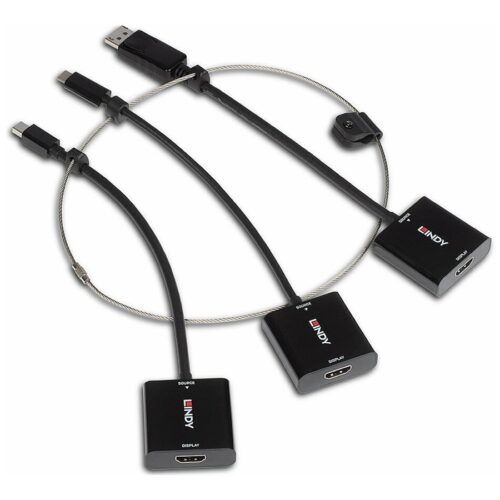 LINDY Converter Set USB Type C MiniDP and DP to HDMI 18G