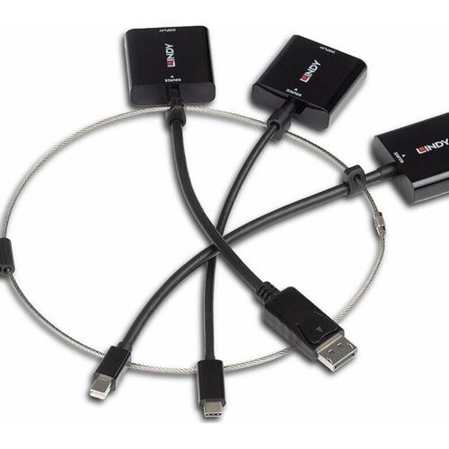 LINDY Converter Set USB Type C MiniDP and DP to HDMI 18G
