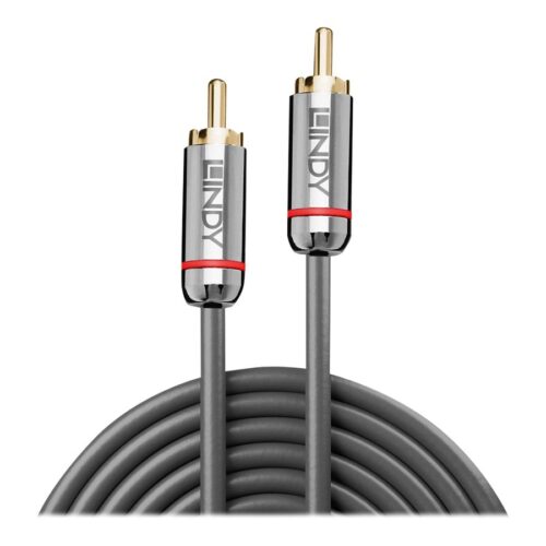 LINDY Cromo Line Audio Cable Digital Coaxial RCA-RCA M-M 1m anthrazit