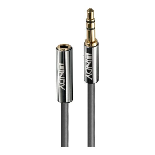LINDY Cromo Line Audio Cable Stereo 3.5mm-3.5mm M-F 3m anthrazit extension