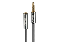LINDY Cromo Line Audio Cable Stereo 3.5mm-3.5mm M-F 3m anthrazit extension