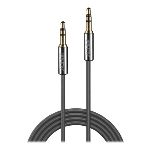 LINDY Cromo Line Audio Cable Stereo 3.5mm-3.5mm M-M 2m anthrazit