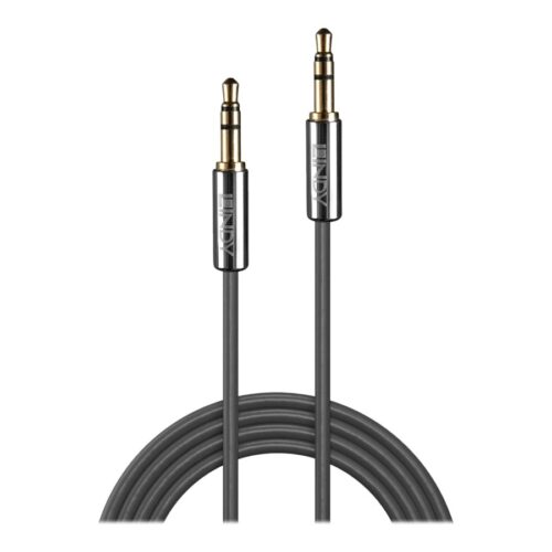 LINDY Cromo Line Audio Cable Stereo 3.5mm-3.5mm M-M 3m anthrazit