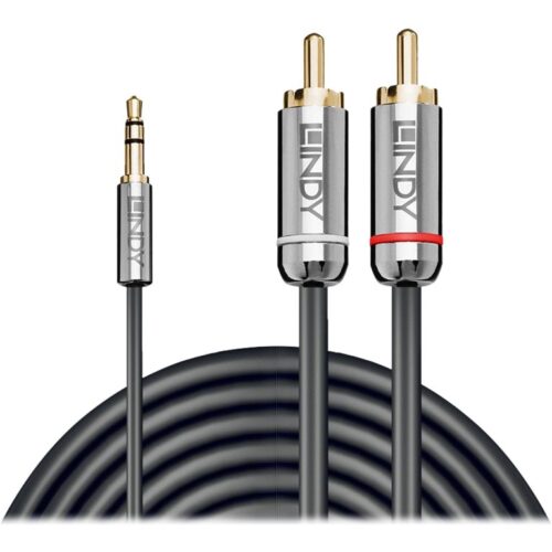 LINDY Cromo Line Audio Cable Stereo 3.5mm-RCA M-M 10m anthrazit