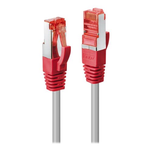 LINDY CrossOver Cat.6 S/FTP 0.5m Gigabit ready Grey with Red boot