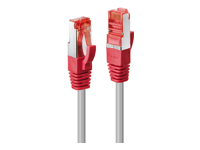 LINDY CrossOver Cat.6 S/FTP 0.5m Gigabit ready Grey with Red boot