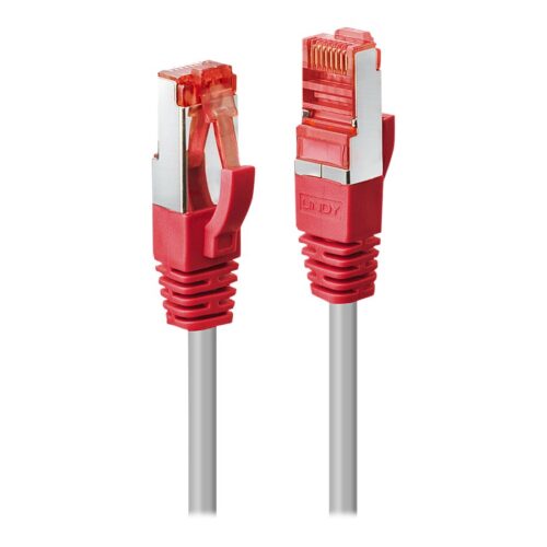 LINDY CrossOver Cat.6 S/FTP 1m Gigabit ready Grey with Red boot