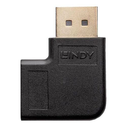 LINDY DisplayPort 1.4 Adapter 90 left Angled M/F