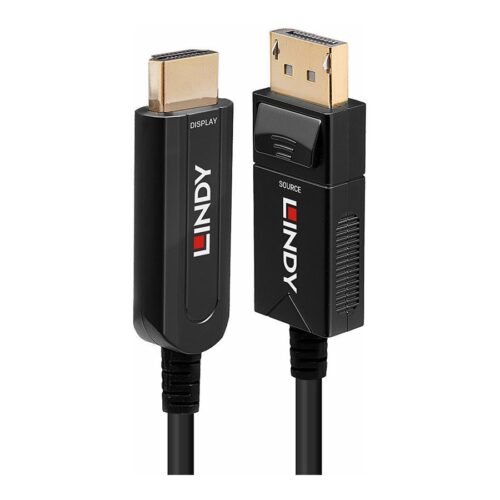 LINDY DP 1.2 to HDMI 18G AOC Hybrid Cable 10m