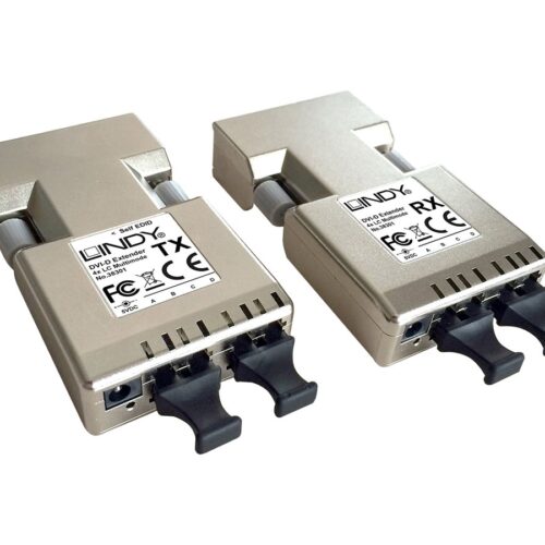 LINDY DVI-D Extender 500m Fiber 2x Duplex LC Multimode 1920×1200