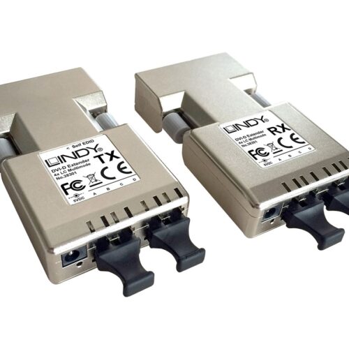 LINDY DVI-D Extender 500m Fiber 2x Duplex LC Multimode 1920×1200