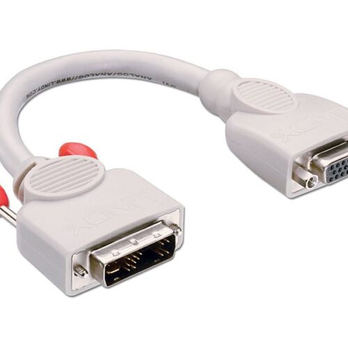 LINDY DVI-I-Adapter DVI-A male to VGA female Short Cable around 20cm