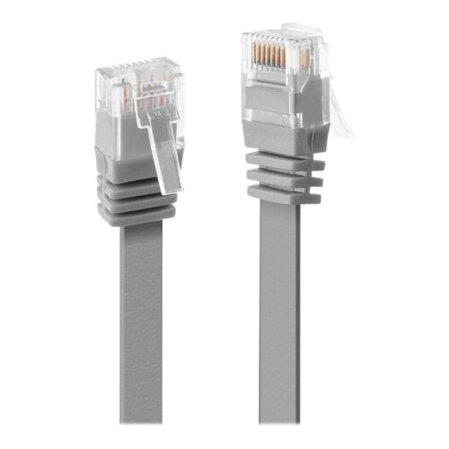 LINDY Flat Patch Cable Grey 2m Without Shielding